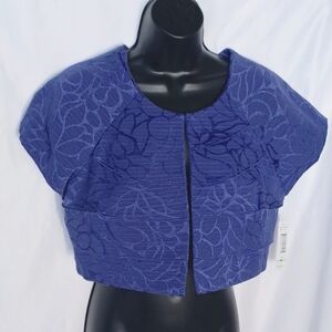 sunhee Jacket formal, purple, short sleeve,  Textured,  layered, NWT